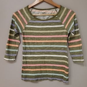 Old Navy Striped 3/4th Sleeve Shirt - Size XS